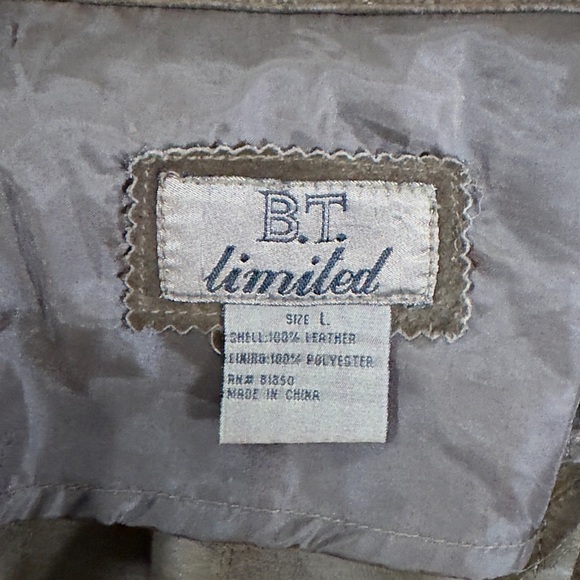 VINTAGE* B.T. LIMITED 100% Leather Button-Down Jacket - Picture 8 of 8